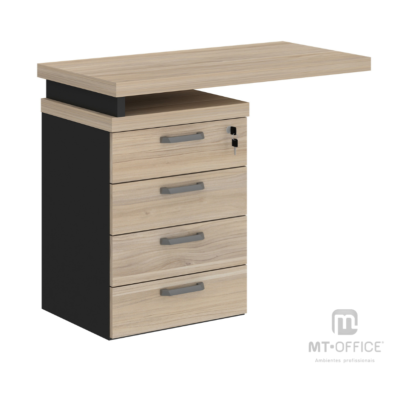 Gaveteiro Lateral com Extensão 3/4 Gavetas - Start - Imagem 4