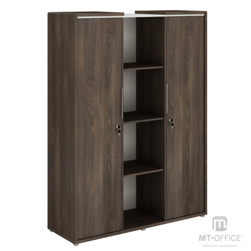 Armário Alto 2 Portas e Nichos Abertos - Edge