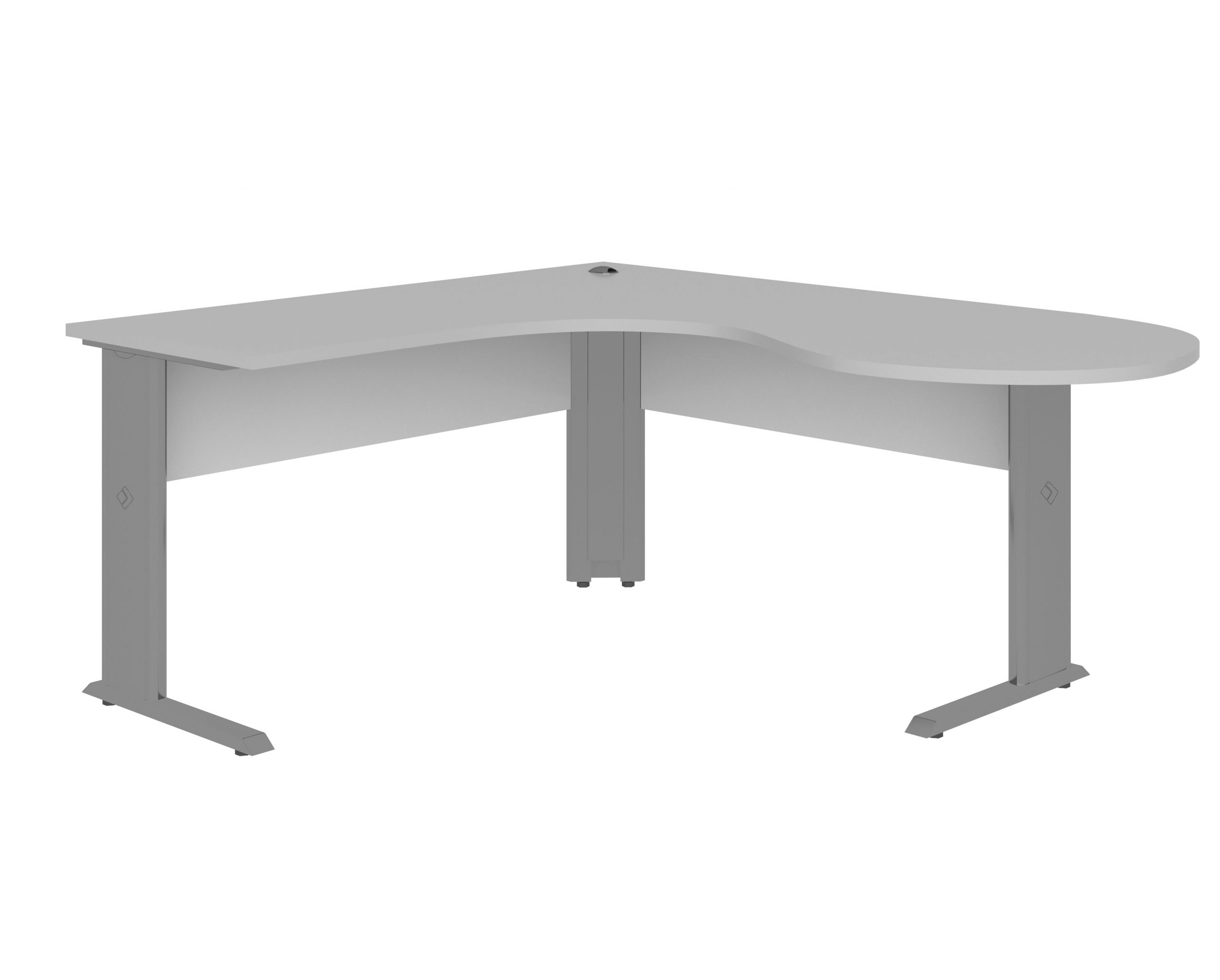 Mesa Angular Gerente c/ Pé Metálico