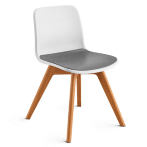 Cavaletti Match - Cadeira Fixa Pé Piramidal, Madeira Envernizada 46256