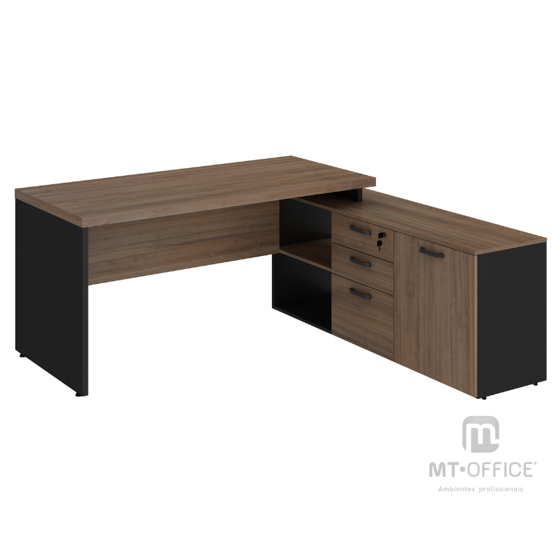 Mesa Dinâmica com Gaveteiro 02 Gavetas e 01 Pasta - Start - Imagem 2