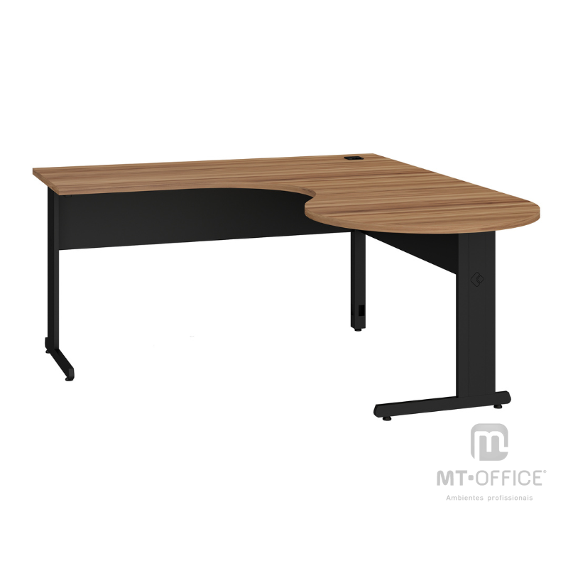 Mesa Angular Gerente Pé Metálico Light - Express